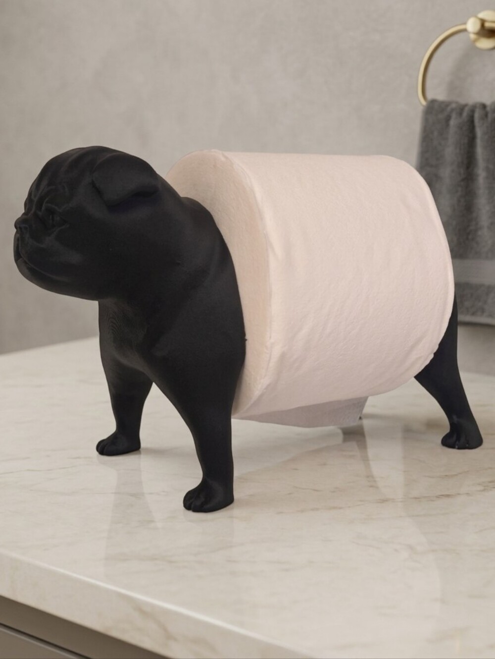 Pug Toilet Paper Holder - Picture 3 of 5